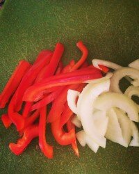 Chooped onion & peppers